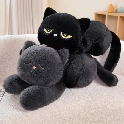 Black Cat Lying Cushion