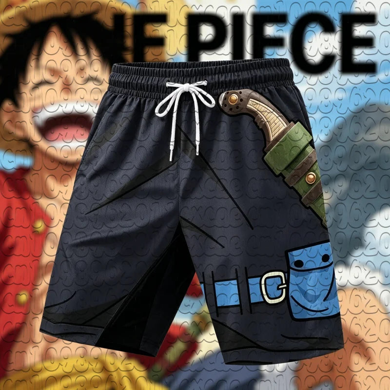 One Piece Thousand Sunny Ship 3D Print Quick Dry Shorts Unisex Summer Breathable Basketball Beach Anime Trend Sports Swim Trunks