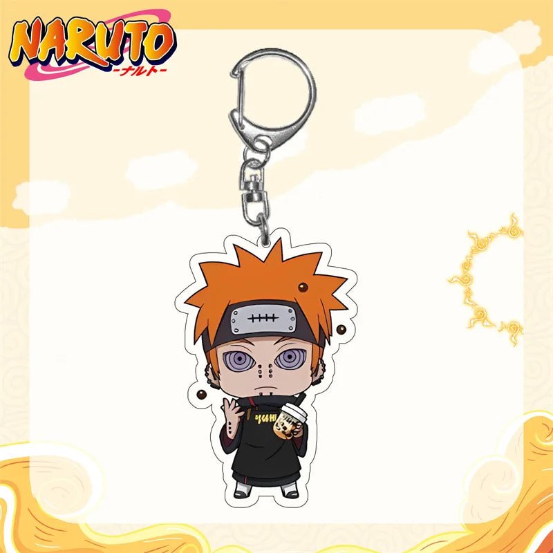 Naruto Anime Akatsuki Uchiha Itachi Acrylic Keychain Fashion Key Ring Bag Charms Girl Pendant Jewelry Cute Creative Friends Gift