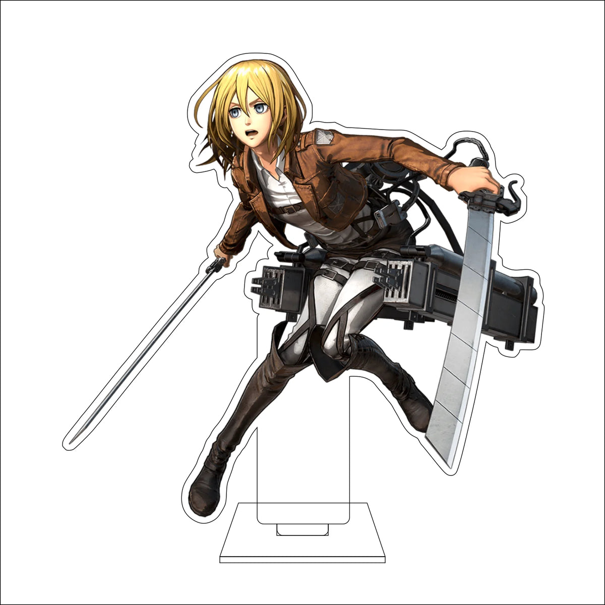 16CM Anime Attack on Titan Cosplay Acrylic Figure Stand Plate Eldo Gin Floch Forster Ornaments Gifts