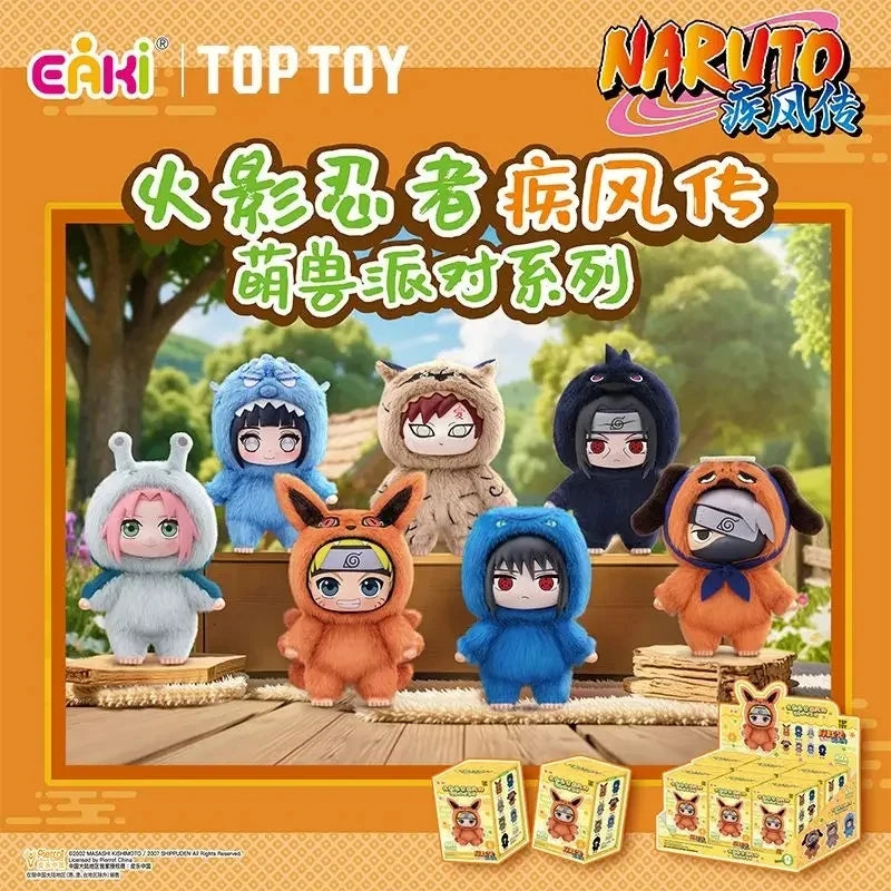 In Stock TOP TOY Naruto EAKI Cute Beast Party Sasuke Vinyl Cute Plush Blind Box Figure Pendant Gift