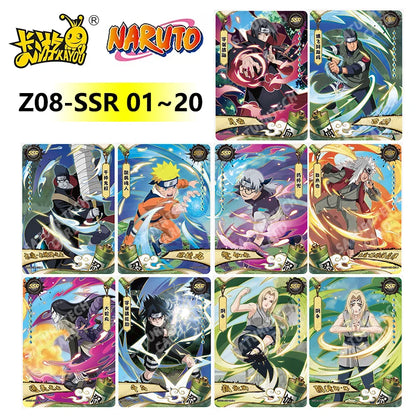Kayou Naruto Card Set AR CR MR UR PTR SSR SR R T2W9 T4W8 Full Series Uzumaki Sasuke Hinata Uchiha Anime Collection Cards Toy Gif