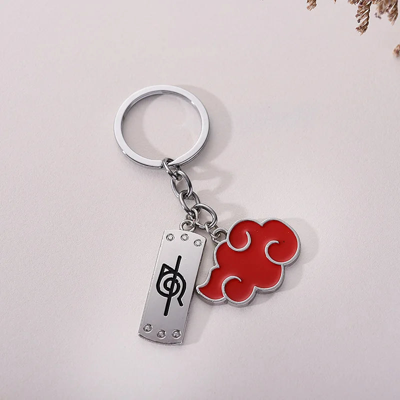 Naruto cartoon anime game merchandise keychain pendant creative Konoha rogue ninja Akatsuki organization pendant accessory