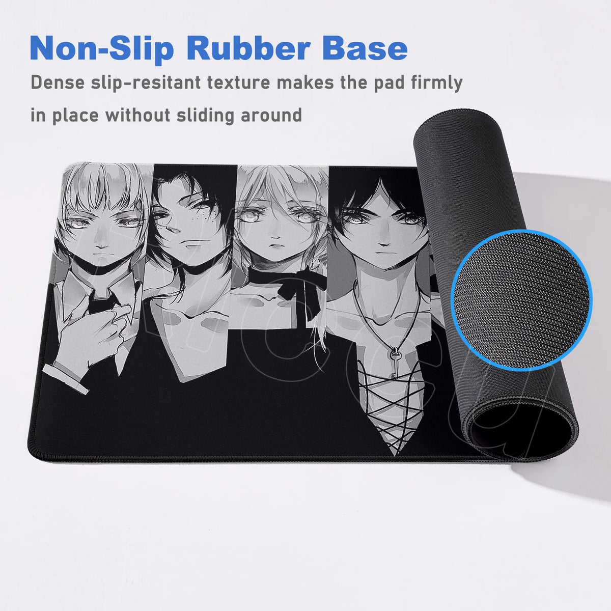 New HD Printing Attack on Titan Anime Desk Mat Large Lock Edge Mouse Pad Computer Mousepad Gaming Laptop Keyboard Mouse Mats Rug