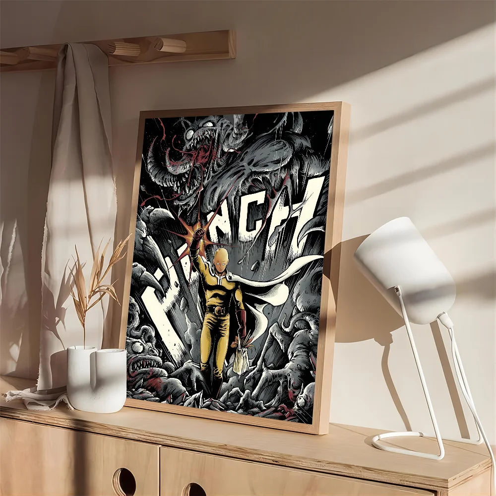 One Punch Man Saitama Wall Poster