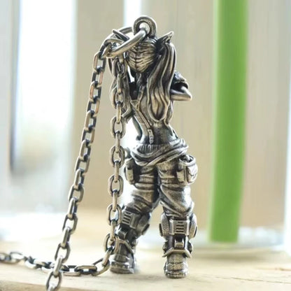 Anime Mecha Girl Pendant Necklace