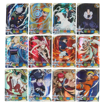 50Pcs Anime Naruto Collection Cards Naruto Uchiha Sasuke Hatake Kakashi Rare SR SSR UR Collection Cards Children Toy Gift