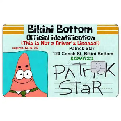 SpongeBob Patrick Star Card Skin