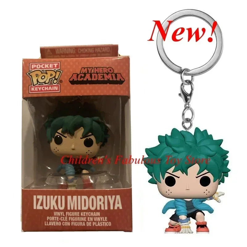 New Funko Pocket Keychain My Hero Academia Deku Bakugo Mirio Togata Dabi Izuku Midoriya Kyoka Jiro Model Toys Adult Kids Gift