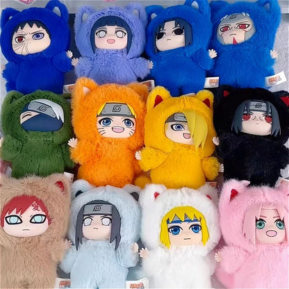 EAKi Naruto Kitten Land Series Plush Doll Blind Box V3 Cute Naruto Sasuke Anime Peripheral Figure Surprise Toys Collectible Gift