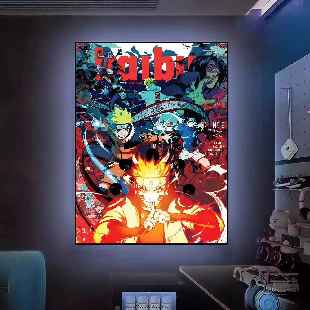 Hot N-Naruto Anime Poster Posters Decorative Paintings Study Bedroom Bar Background Wall Murals Gifts