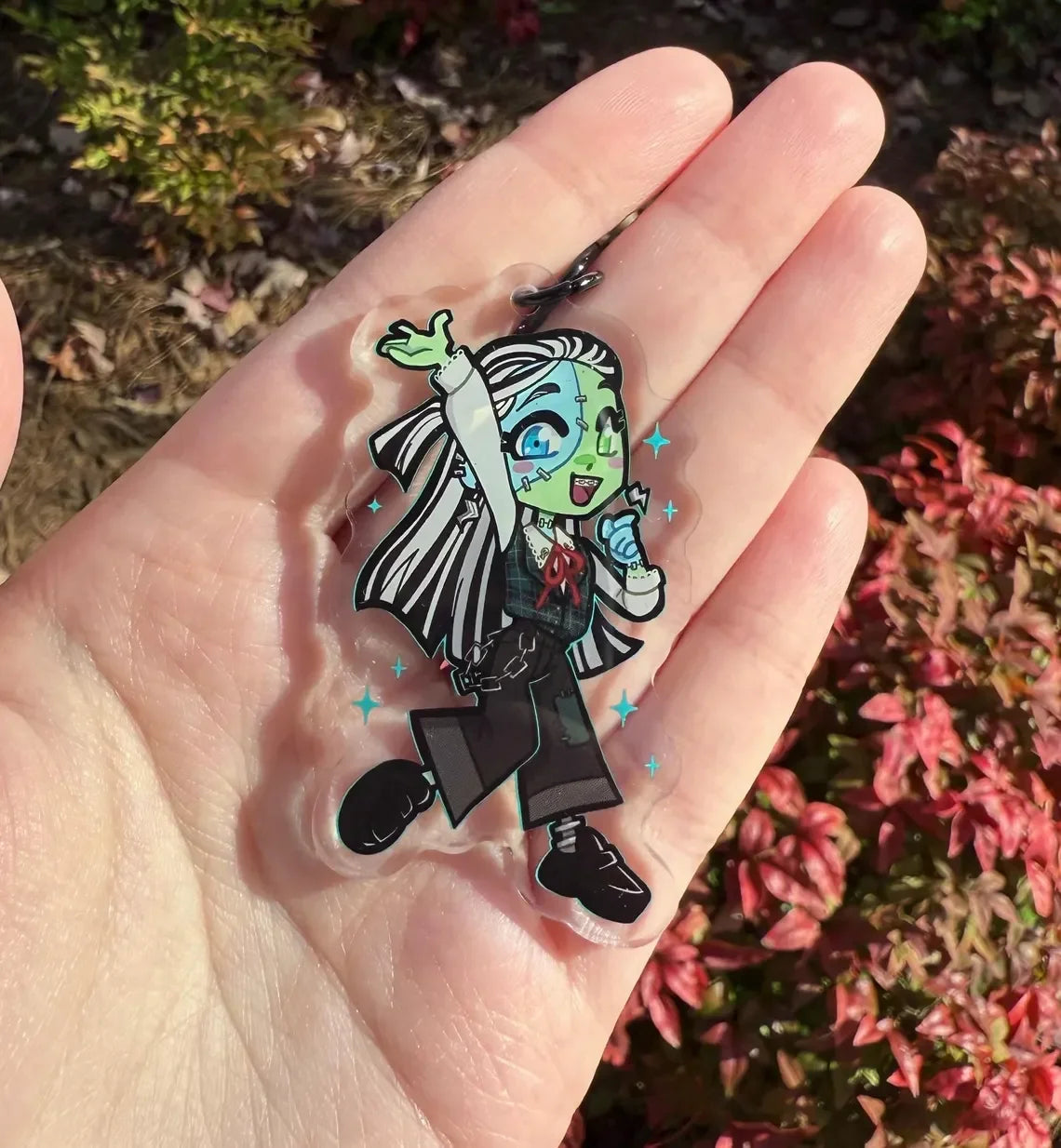 Monster Girl Metal Keychain