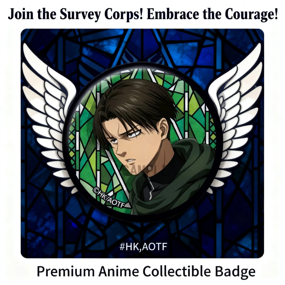 Attack on Titan Levi Ackerman Erwin Smith Anime Manga Series Character Metal Tin Pin Badge Collectible Merchandise Fan Gift