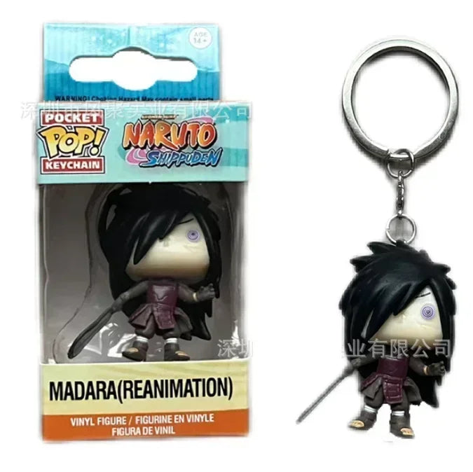 Funko POP New NARUTO Jiraiya Kurama Sasuke Kakashi Madara Sasuke Uchiha Kawaki Boruto Pocket Pop Keychain Model Toys Gifts