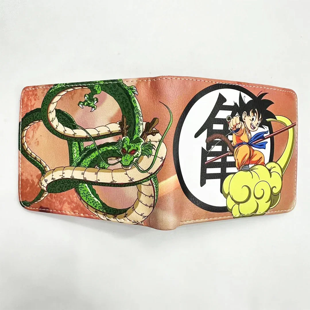 Dragon Ball Son Goku Multifunctional Card Purse Cartoon PU Wallet Personality Creativity Simple Foldable Coin Boy Birthday Gift