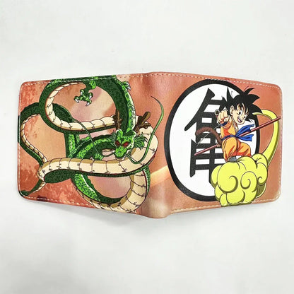 Dragon Ball Son Goku Multifunctional Card Purse Cartoon PU Wallet Personality Creativity Simple Foldable Coin Boy Birthday Gift