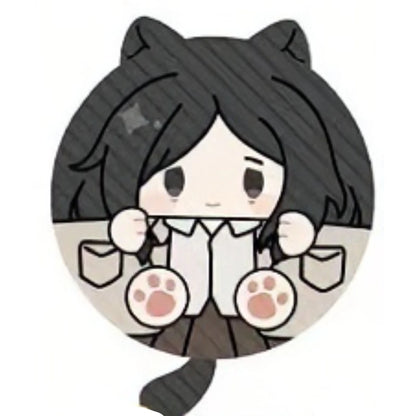 Attack On Titan Vol 2 Cat Ear Squeaky Mochi Anime Plush Pendant Levi Eren Mikasa Hange Erwin Anime Peripheral Bag Ornament Toy