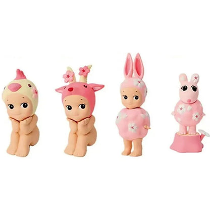 1-12pcs cherry blossom series hippers blind box mini figure collectible phone decoration table christmas gift mystery box