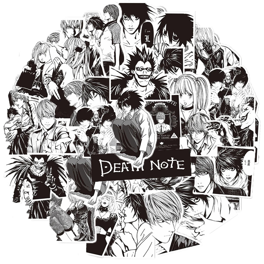 10/30/65pcs Japan Classic Anime Death Note Stickers Toy DIY Computer Luggage Phone Bike Waterproof Cool Cartoon Sticker for Kids