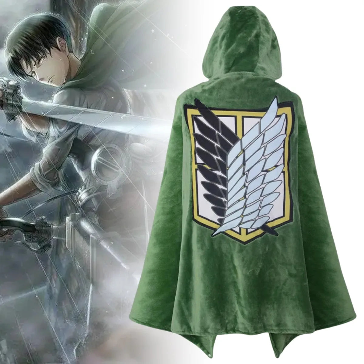 Attack on Titan Anime Blanket Plaid Cloak Capa Shingeki No Kyojin Women Pajama Blanket Levi Cosplay Shawl Blanket Homewear Gift