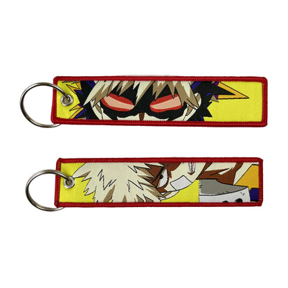 Anime Lock Embroidery Keychain