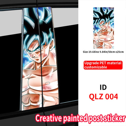 Anime Son Goku Car Stickers Auto B Pillar Waterproof Funny Decoration