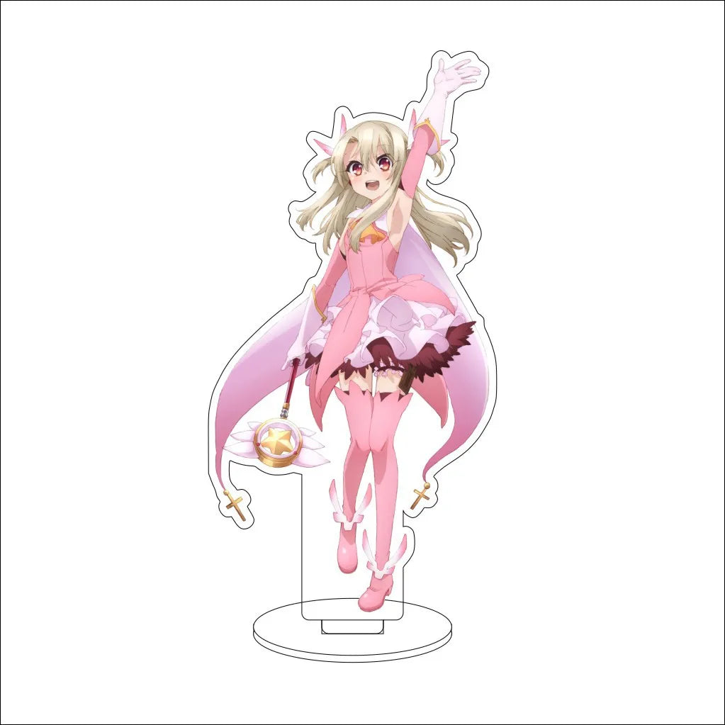 16CM Anime Fate/stay night Altria Pendragon Rin Tohsaka Illyasviel von Einzbern Cos Acrylic Figure Stand Ornaments Gifts