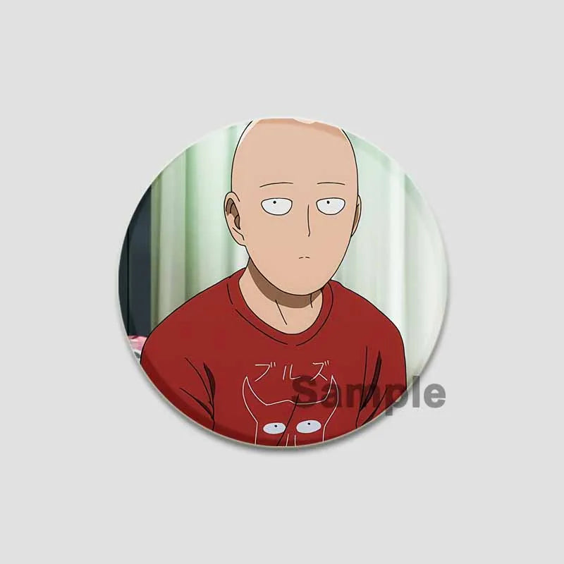One Punch Man Saitama Button Pins