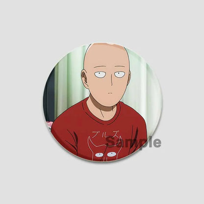 One Punch Man Saitama Button Pins