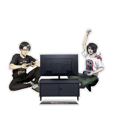 Attack on Titan Levi Ackerman 15cm Acrylic Stand Keychain Cosplay Desk Decoration Action Figure Collection Model Merch Gift