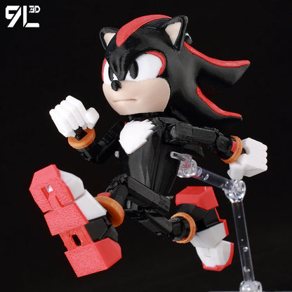 9L 3D Printed Anime Mecha Series-Sonic Shadow Shade Dummy 13 Titan 13 Articulated Mannequin Collectible Terminologia Toys