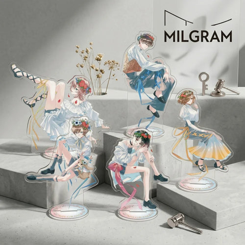 Anime MILGRAM Acrylic Stand key ring Haruka Sakurai Futa Kajiyama Mikoto Creative Figures Display Plate Jewelry Accessories Gift