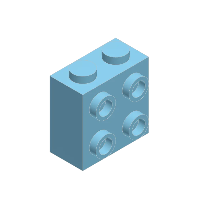 10PCS 22885 1x2x1 2/3 with Studs on 1 Side Block Moc Compatible with Brick DIY Children's Toy Assembly