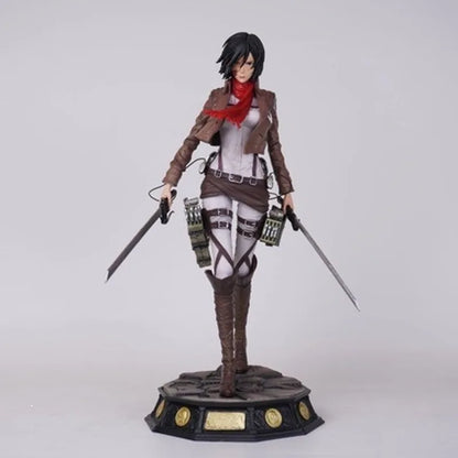 Attack On Titan Mikasa Standing Gk Pvc Figure 30cm Painted Finished Collectible Model Statue Desktop Decor For Anime Collectors
