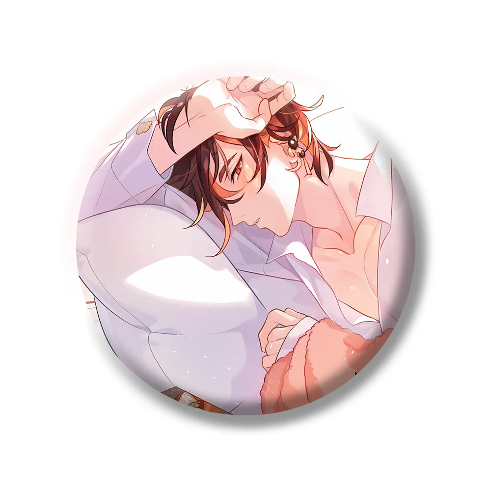 Cartoon Anime Game Nu: Carnival Eiden Yakumo Olivine Kuya Blade Metal Badge Button Brooch Pin Cosplay Cute keychains fans Gifts