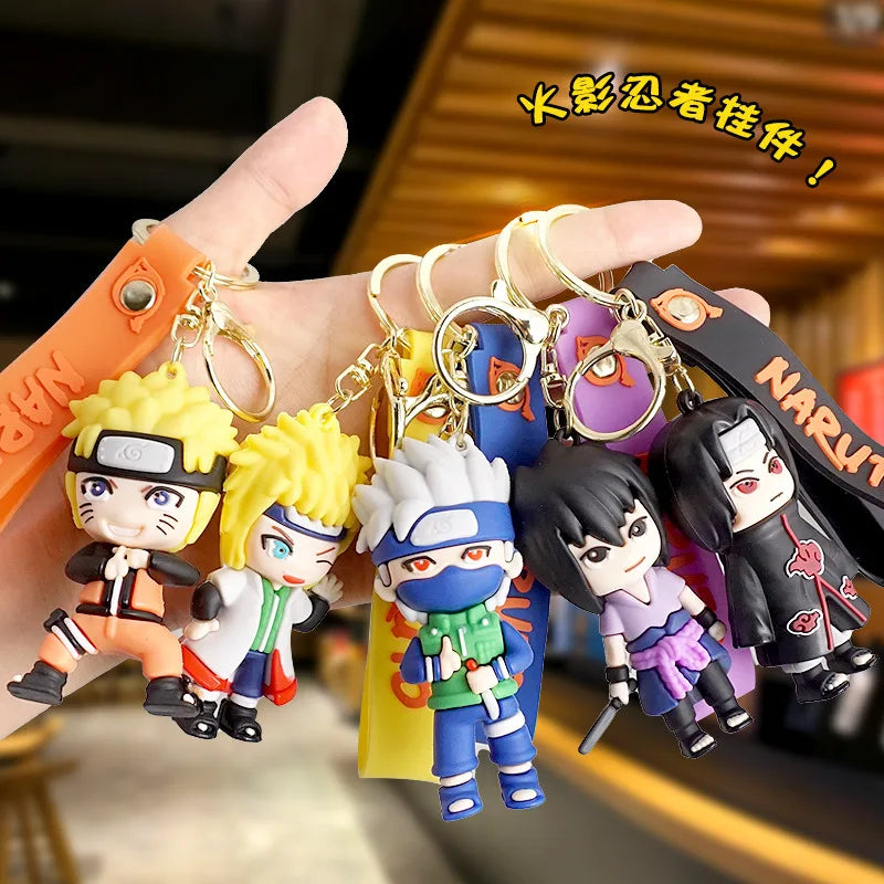 Naruto cartoon Keychain Hatake Kakashi Character Keychain cartoon Pendant Bag Car Key Decorations Gifts for Fans.