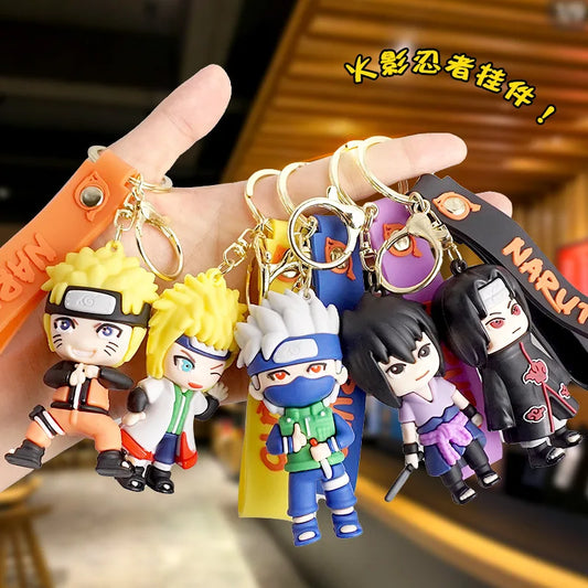 Naruto cartoon Keychain Hatake Kakashi Character Keychain cartoon Pendant Bag Car Key Decorations Gifts for Fans.