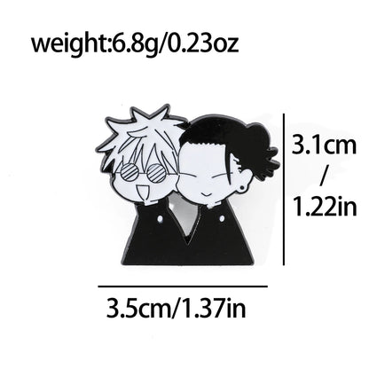 Gojo Satoru Cats Enamel Pin Kawaii Anime Role Eye Mask Cute Manga Brooches Badge Jujutsu Kaisen Anime Accessories For Backpack