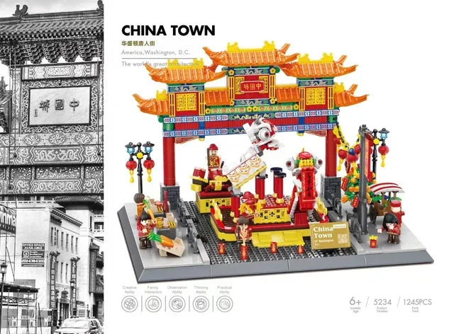 MOC World Famous Architecture Edifice Opera House Building Blocks Villa Savoye Bridge Tower Toy Children Birthday Christmas Gift