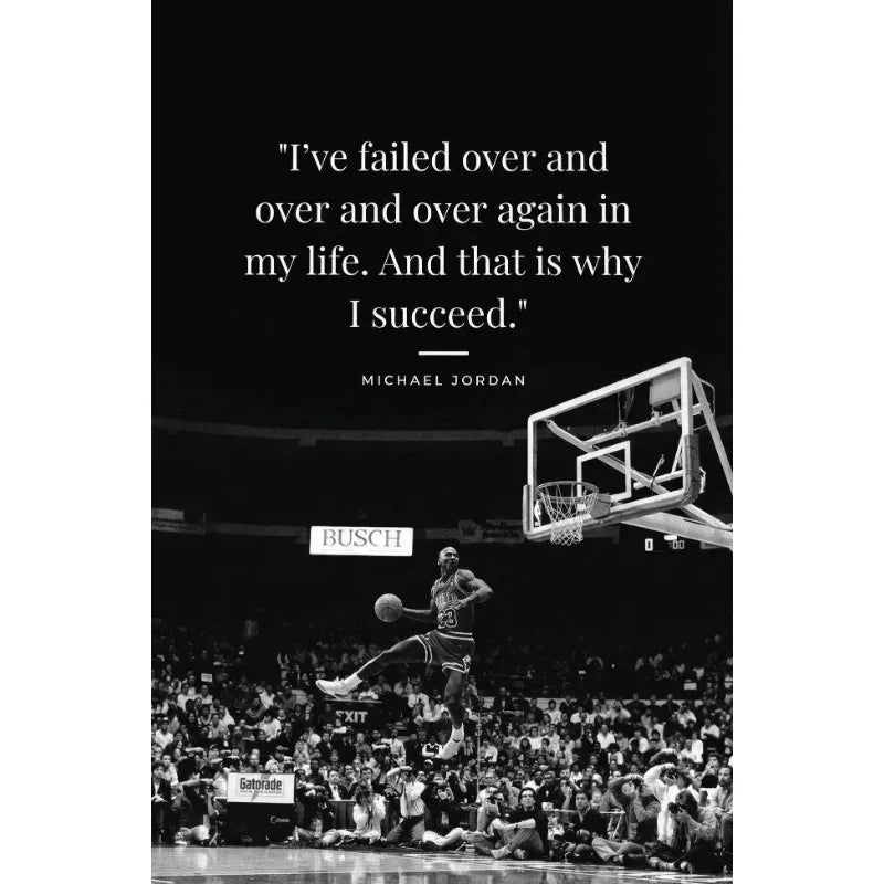 Athlete Mindset Jordan Kobe Canvas Poster