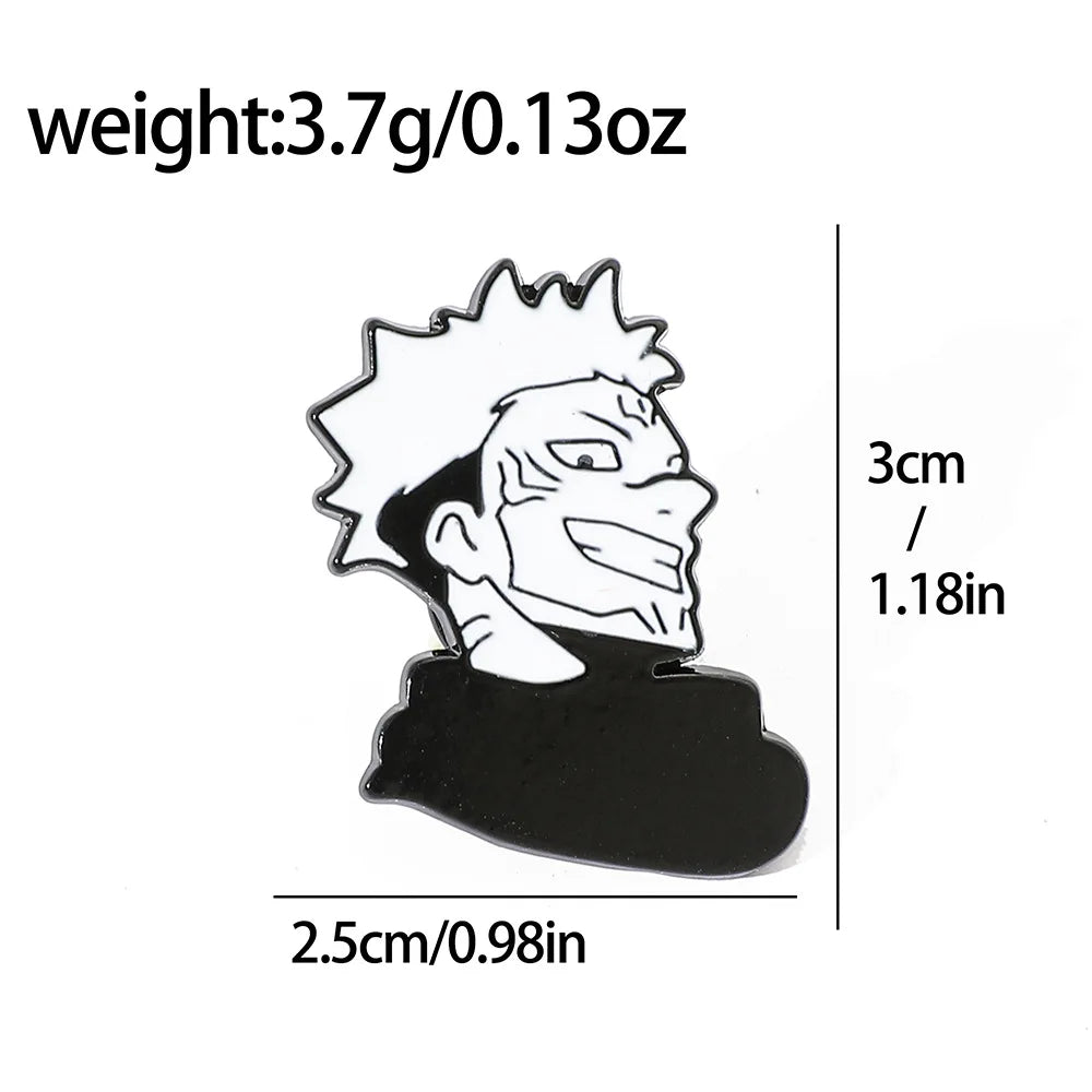 Gojo Satoru Cats Enamel Pin Kawaii Anime Role Eye Mask Cute Manga Brooches Badge Jujutsu Kaisen Anime Accessories For Backpack