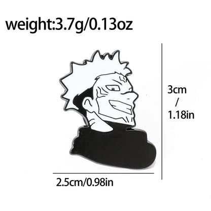 Gojo Satoru Cats Enamel Pin Kawaii Anime Role Eye Mask Cute Manga Brooches Badge Jujutsu Kaisen Anime Accessories For Backpack