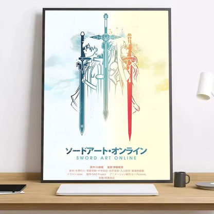 Sword Art Online Kirito Canvas Poster