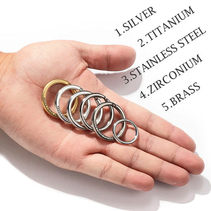 Brass Titanium Zirconium Stainless Steel Key Rings Keychains Buckle Man Luxury Car Keychain for Male Creativity Gift Wholesale