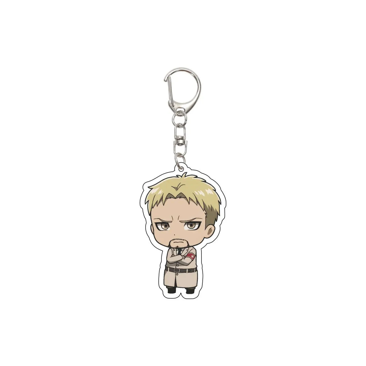 55MM Keychain Anime Attack on Titan Eren Jaeger Mikasa Ackerman Levi Ackerman Hanji Zoe Erwin Smith Acrylic Key Chain Cute Gifts