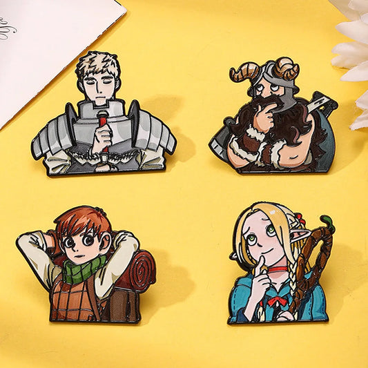 Delicious in Dungeon Character Enamel Pins