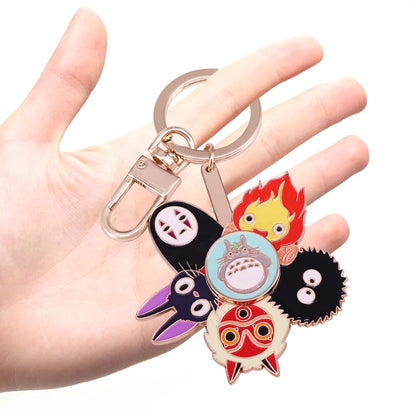 Mash-up Revolving Enamel Keychain