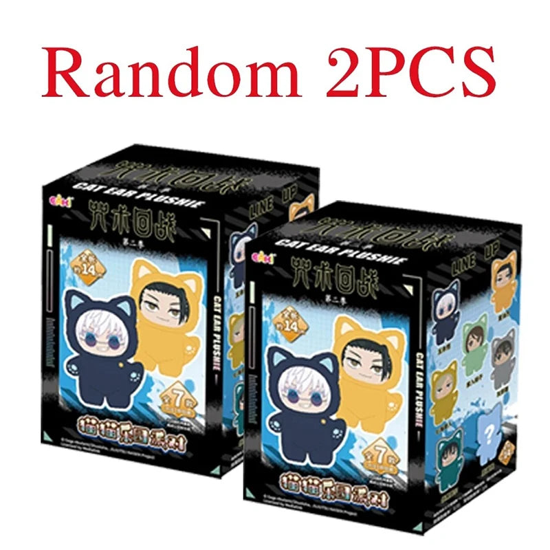 HOT In Stock Jujutsu Kaisen 2 Cat Ear Plushie Series Blind Box Mystery Box Anime Plush Doll Kawaii Toy Collect Festvial Gift**