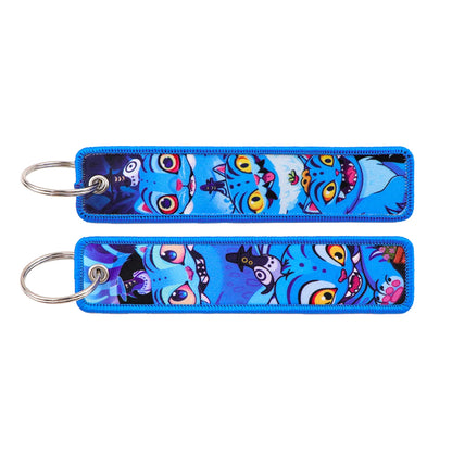 Anime Character Embroidery Keychain
