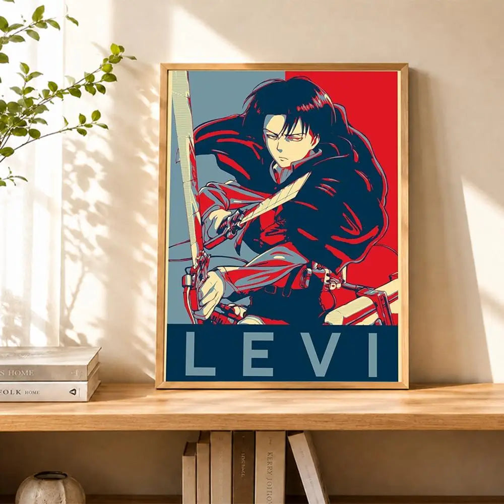 Levi Ackerman Attack On Titan Poster Water Proof Paper Print Room Decor Stickers Art Wall Decor Living Room